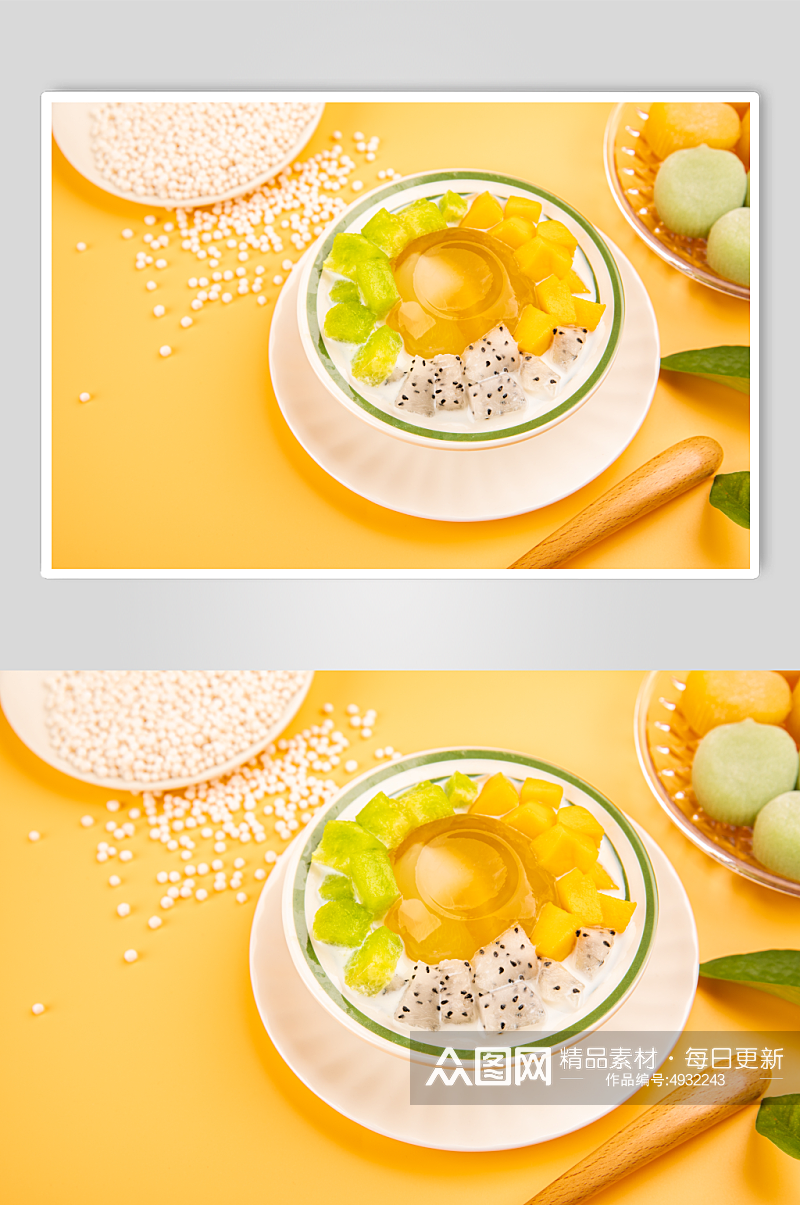 水果布丁凉粉椰奶糖水甜品美食摄影图片素材