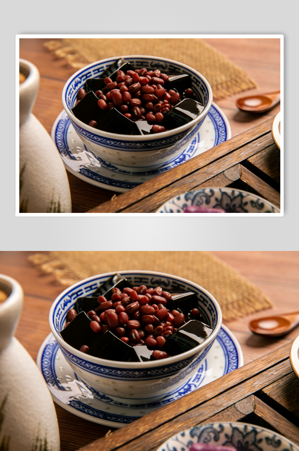红豆龟苓膏糖水甜品美食摄影图片素材