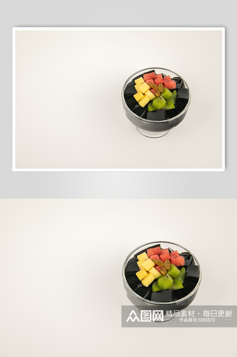 水果龟苓膏糖水美食摄影图片素材
