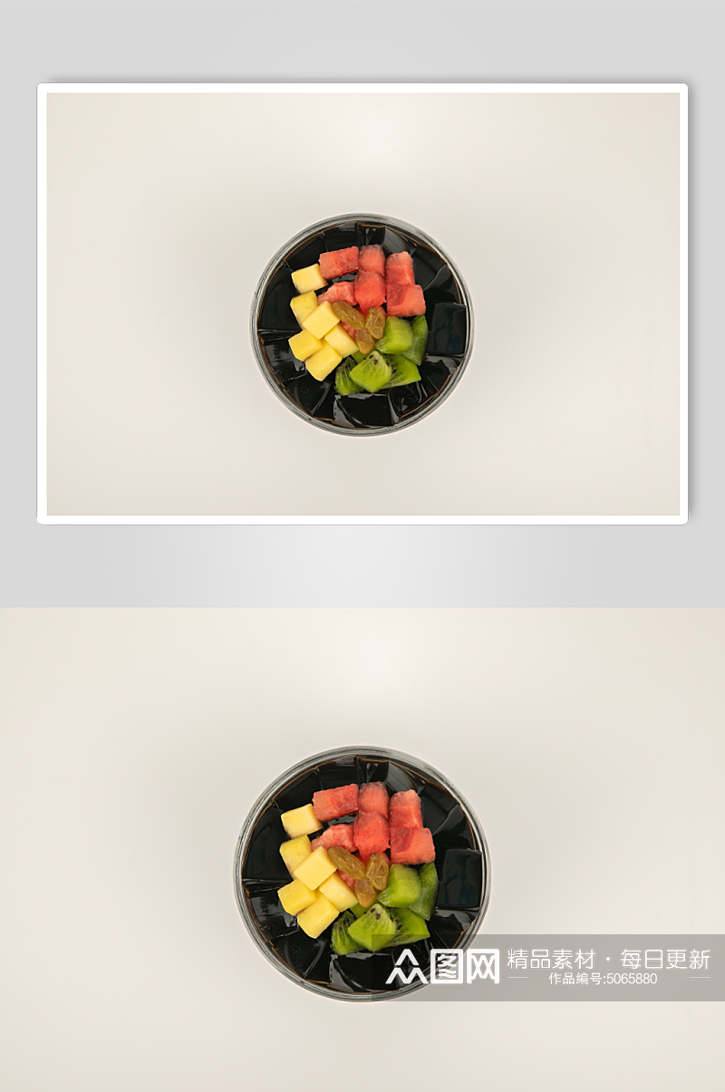 水果龟苓膏糖水美食摄影图片素材