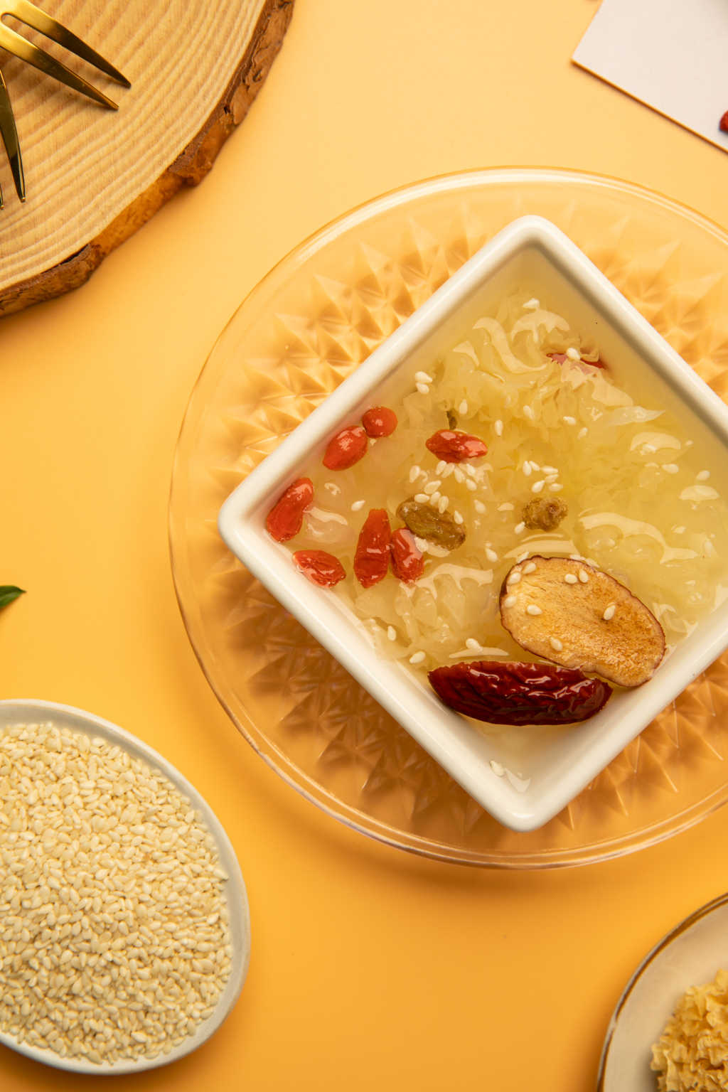 银耳红枣糖水美食摄影图片素材