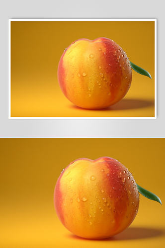 AI数字艺术清新桃子油桃水果图片