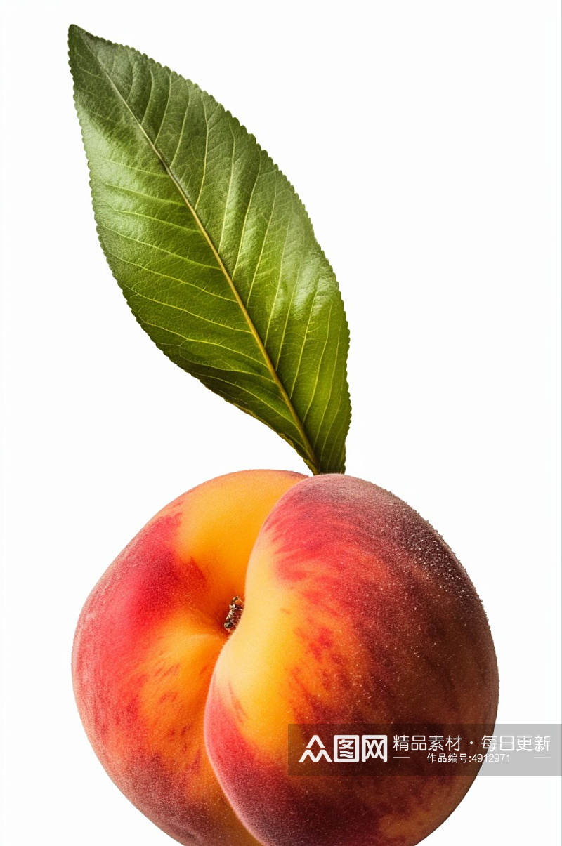AI数字艺术高清桃子油桃水果图片素材