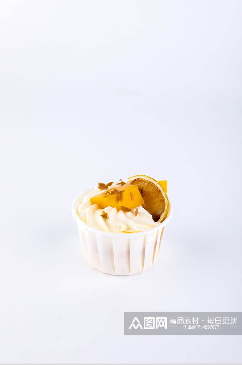 清新美味可口奶油芒果蛋糕甜品美食摄影图片素材