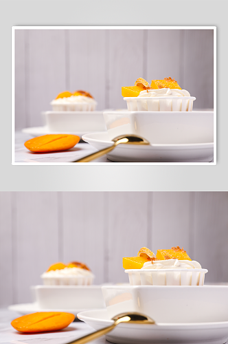 清新芒果巧克力慕斯蛋糕甜品美食摄影图片