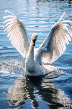 AI数字艺术可爱天鹅动物摄影图片