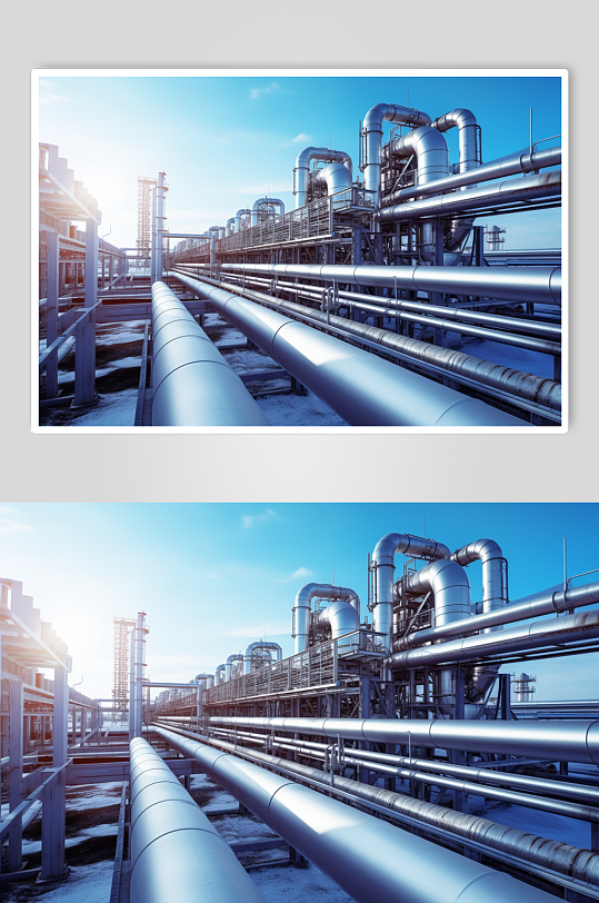 AI数字艺术天然气管道新能源工厂摄影图片-众图网