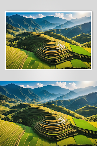AI数字艺术中国农村乡村田园风情摄影图