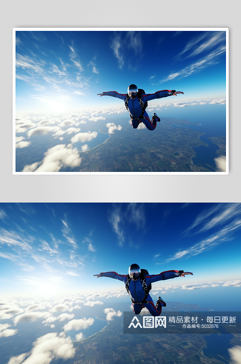 AI数字艺术多人跳伞企业文化摄影图片素材