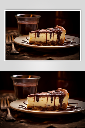 AI数字艺术高清提拉米苏蛋糕甜品摄影图片