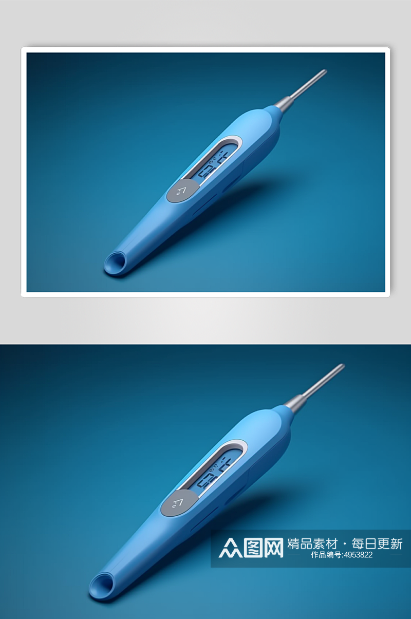 AI数字艺术简约体温计医疗仪器摄影图片素材
