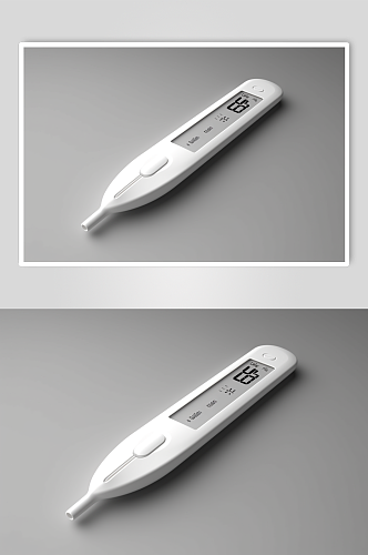 AI数字艺术极简体温计医疗仪器摄影图片