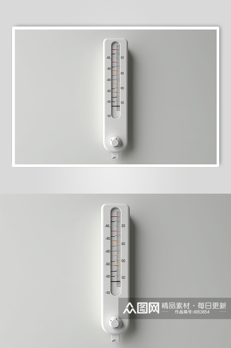 AI数字艺术极简体温计医疗仪器摄影图片素材
