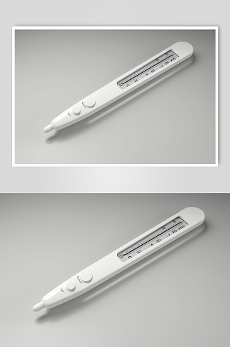 AI数字艺术极简体温计医疗仪器摄影图片