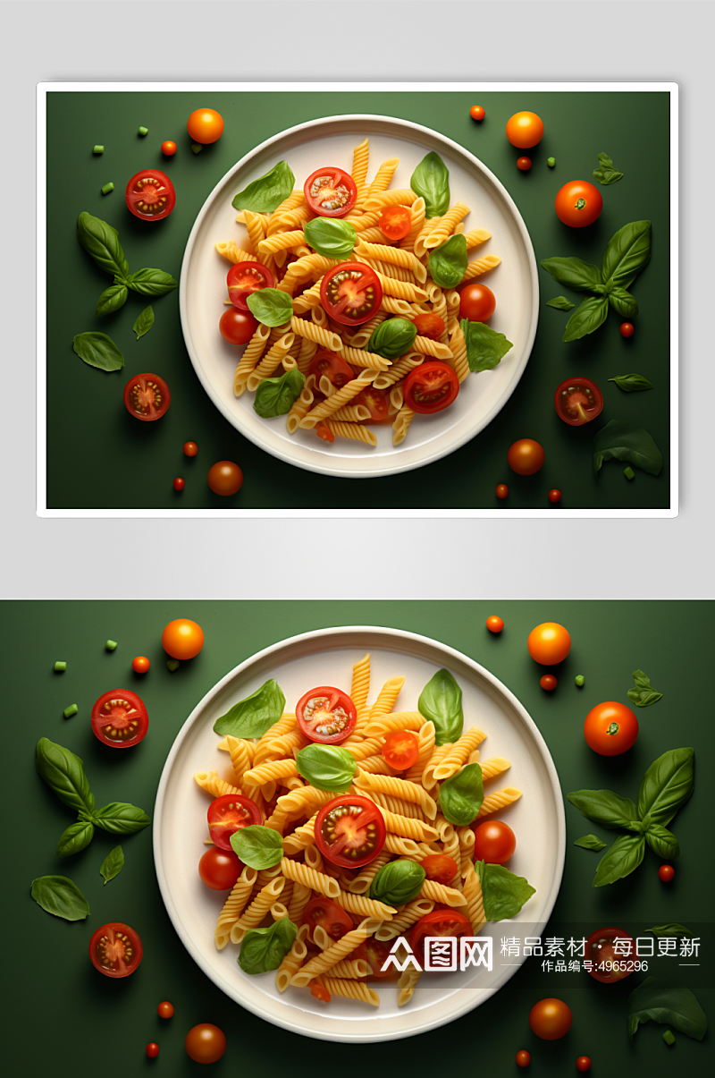 AI数字艺术高清通心粉食物美食摄影图片素材