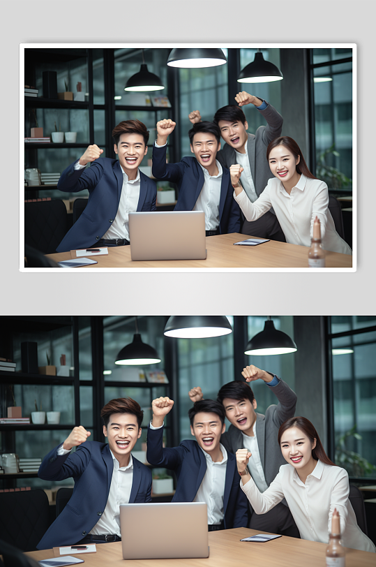 AI数字艺术企业团队交流肖像人物摄影图-众图网