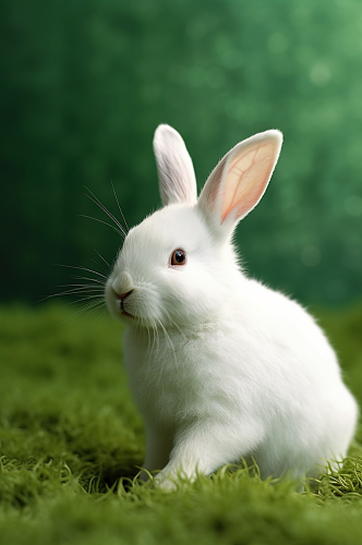 AI数字艺术超萌兔子动物摄影图片