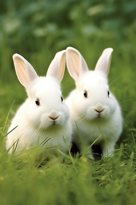 AI数字艺术超萌兔子动物摄影图片-众图网