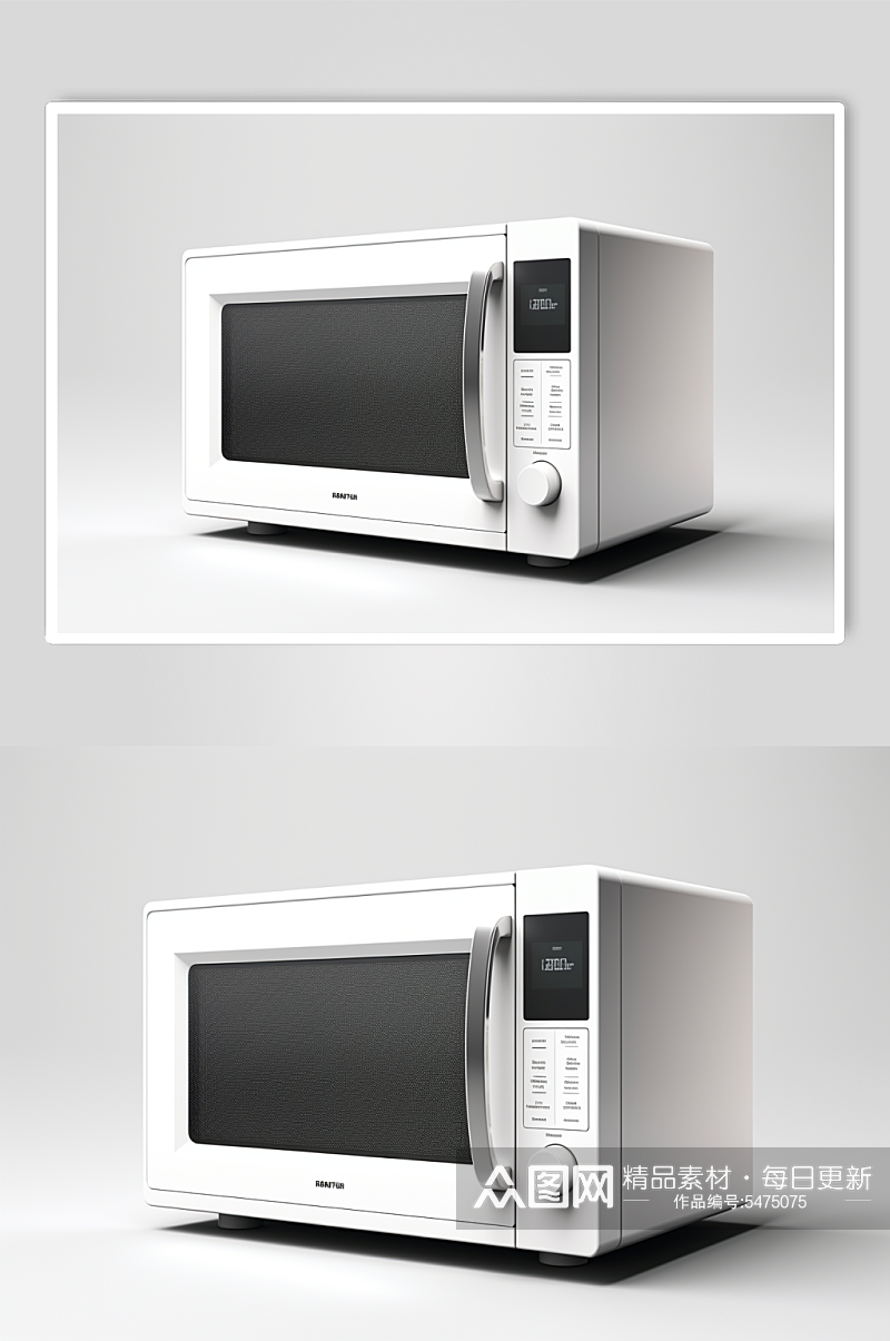 AI数字艺术微波炉家用电器模型元素素材