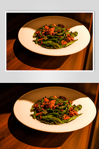 辣椒炒肉餐馆餐厅菜品摄影图片