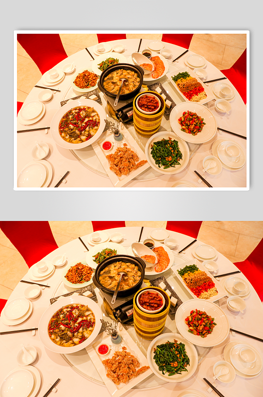 旋转餐桌餐馆餐厅菜品摄影图片-众图网