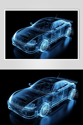 AI数字艺术微软风高科技汽车概念图片