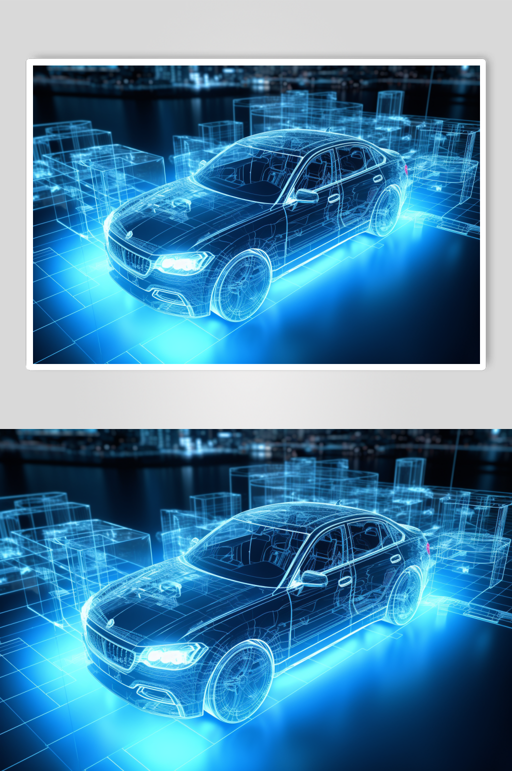 AI數(shù)字藝術(shù)微軟風(fēng)高科技汽車(chē)概念圖片素材