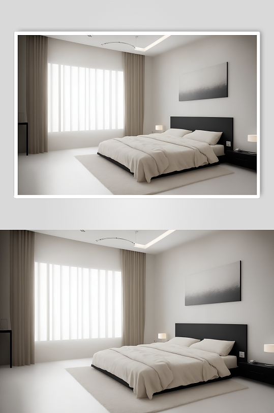AI数字家装卧室装修室内设计图摄影图-众图网