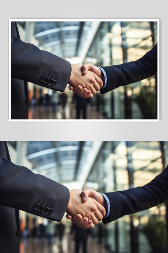 AI数字艺术握手合作企业文化精神摄影图片-众图网