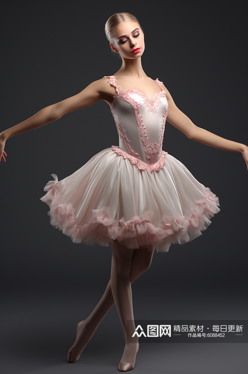AI数字艺术舞蹈跳舞女孩肖像人物摄影图素材
