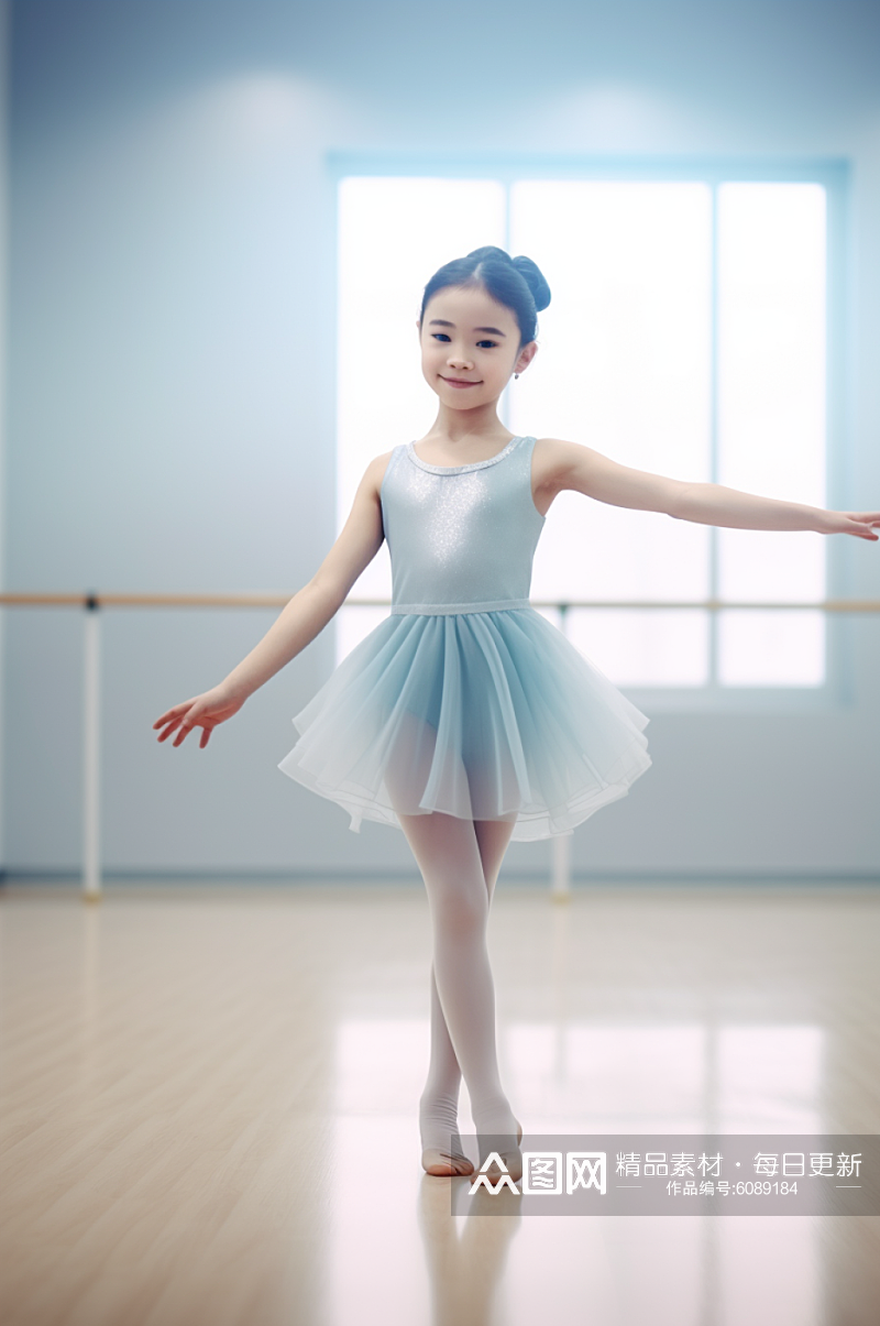 AI数字艺术舞蹈跳舞女孩肖像人物摄影图素材