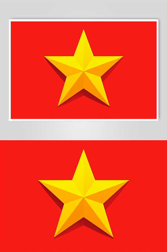 AI数字艺术国庆五角星边框元素背景图