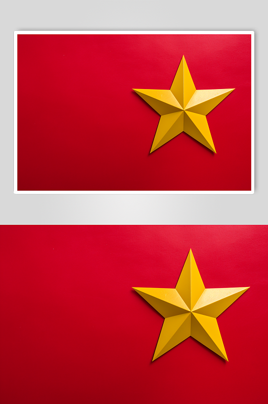 AI数字艺术国庆五角星边框元素背景图