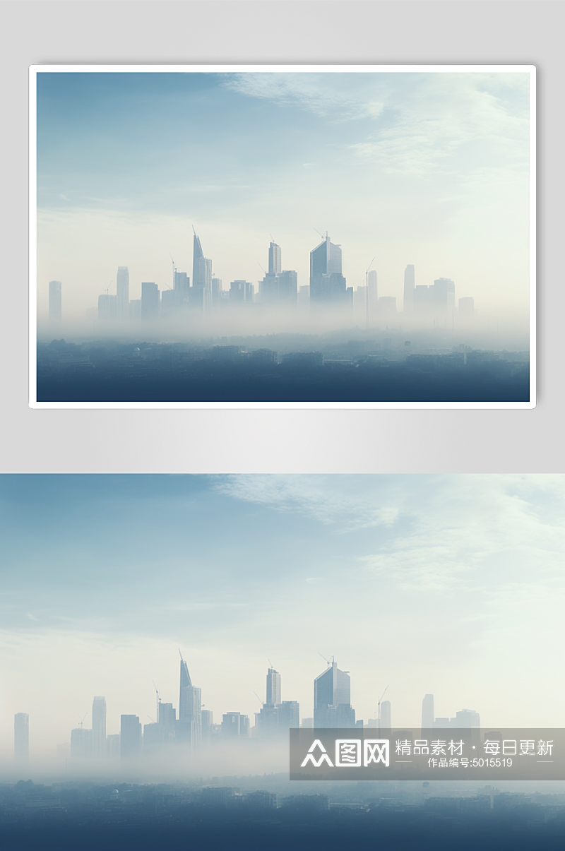 AI数字艺术雾霾恶劣天气摄影图片素材