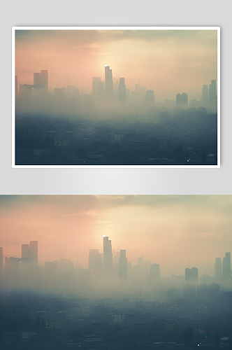 AI数字艺术雾霾恶劣天气摄影图片