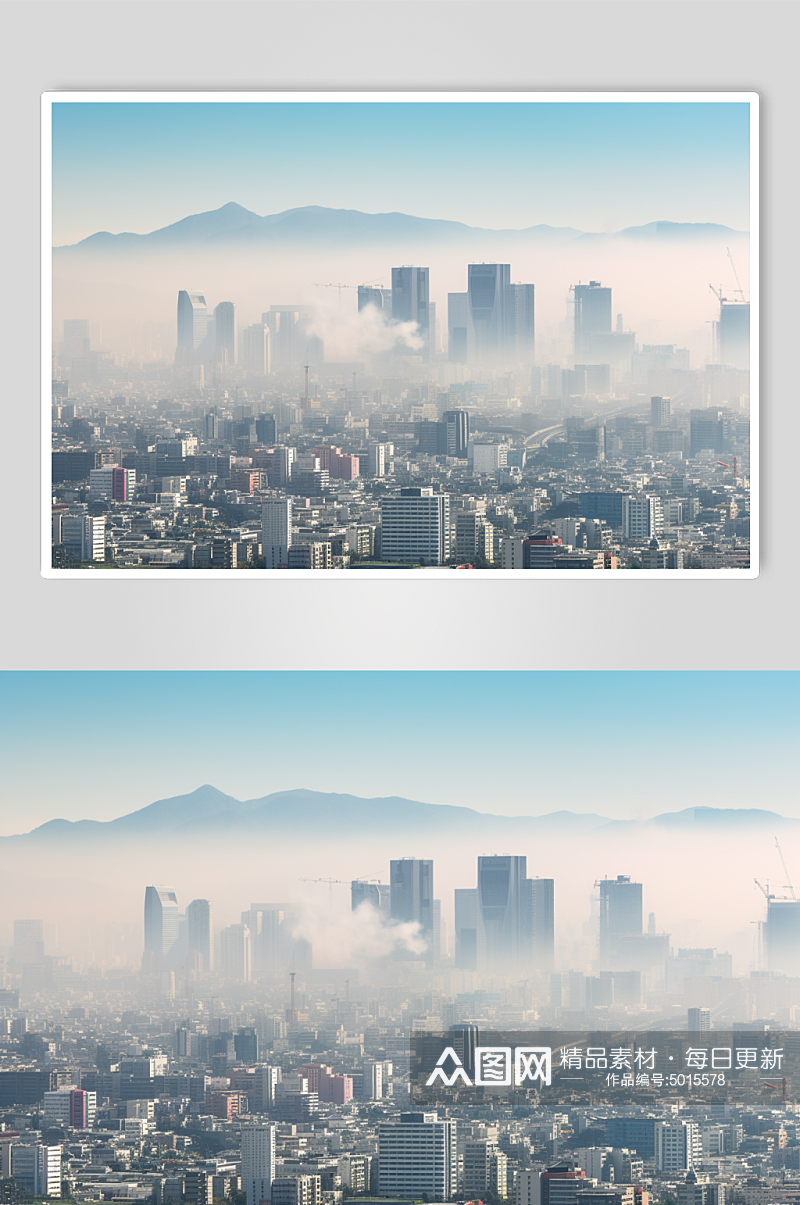 AI数字艺术雾霾恶劣天气摄影图片素材