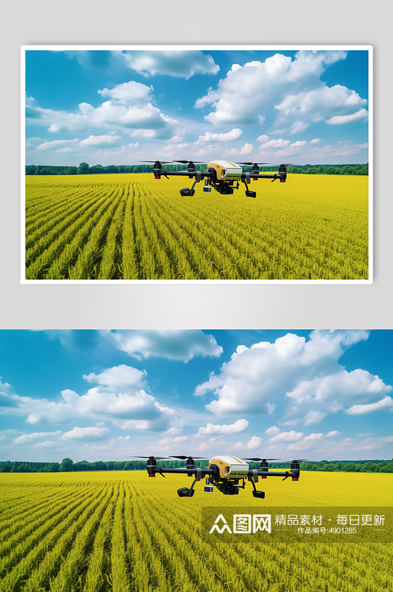 AI数字艺术未来科技无人机农业摄影图片素材