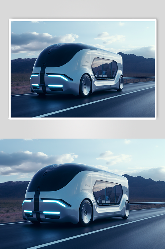 AI数字艺术智能汽车无人驾驶摄影图片