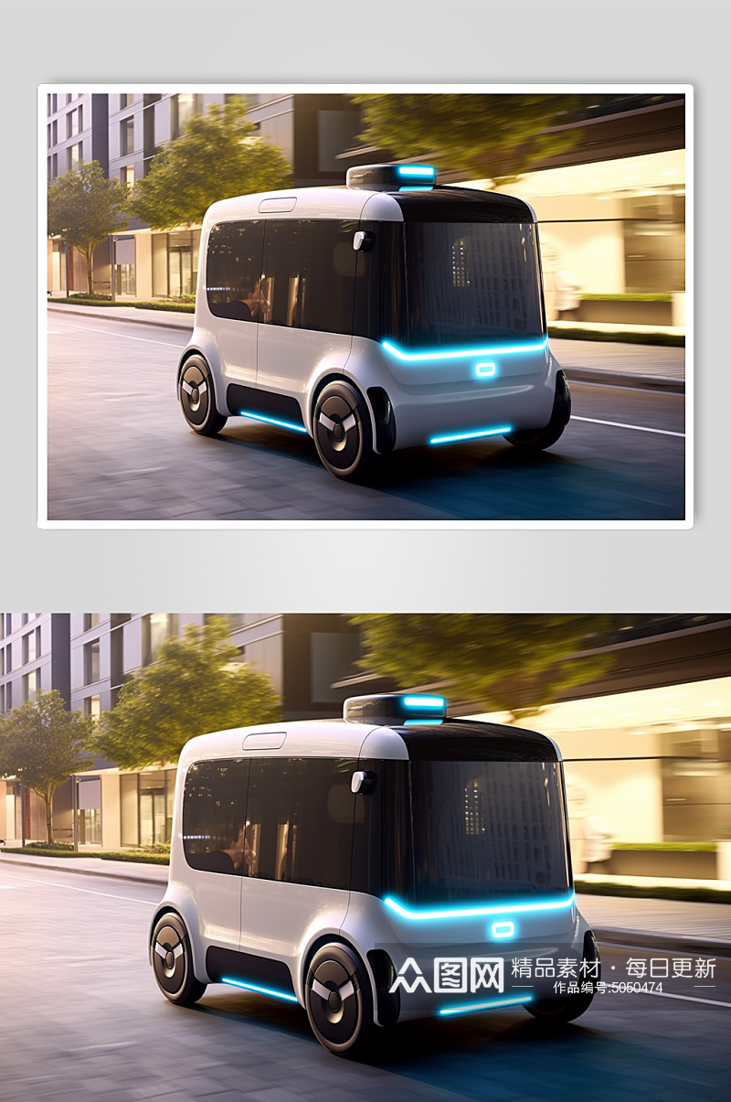AI数字艺术智能汽车无人驾驶摄影图片素材