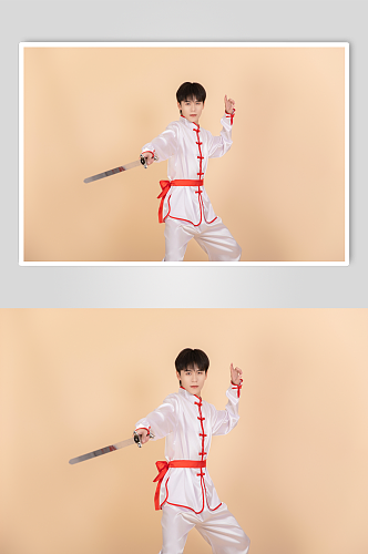 练剑中华传统武术练武男生人物摄影图片