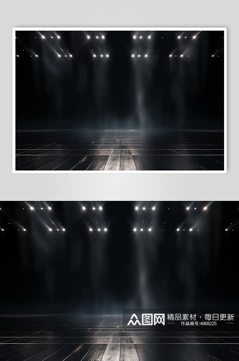 AI数字艺术高清舞台灯光霓虹灯摄影图背景素材