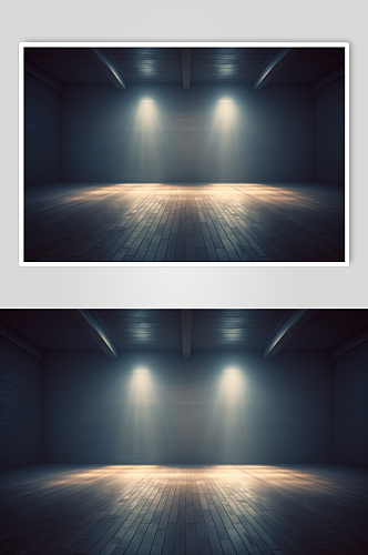 AI数字艺术创意舞台灯光霓虹灯摄影图背景