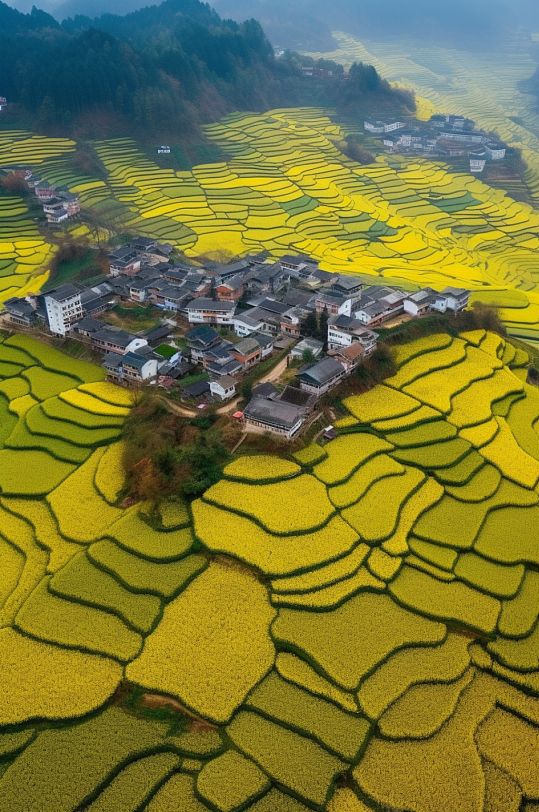 AI数字江西婺源旅游景点风景摄影图