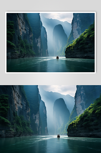 AI数字艺术自然风光峡谷摄影图片