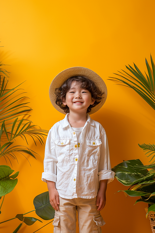 AI儿童春季夏季穿搭肖像人物摄影图-众图网