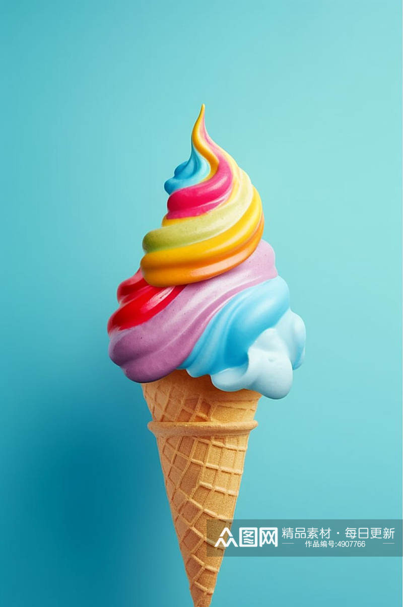 AI数字艺术高清夏季雪糕冰棍冰棒摄影图片素材