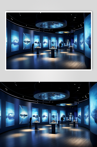 AI数字艺术高清现代科技展厅摄影图片