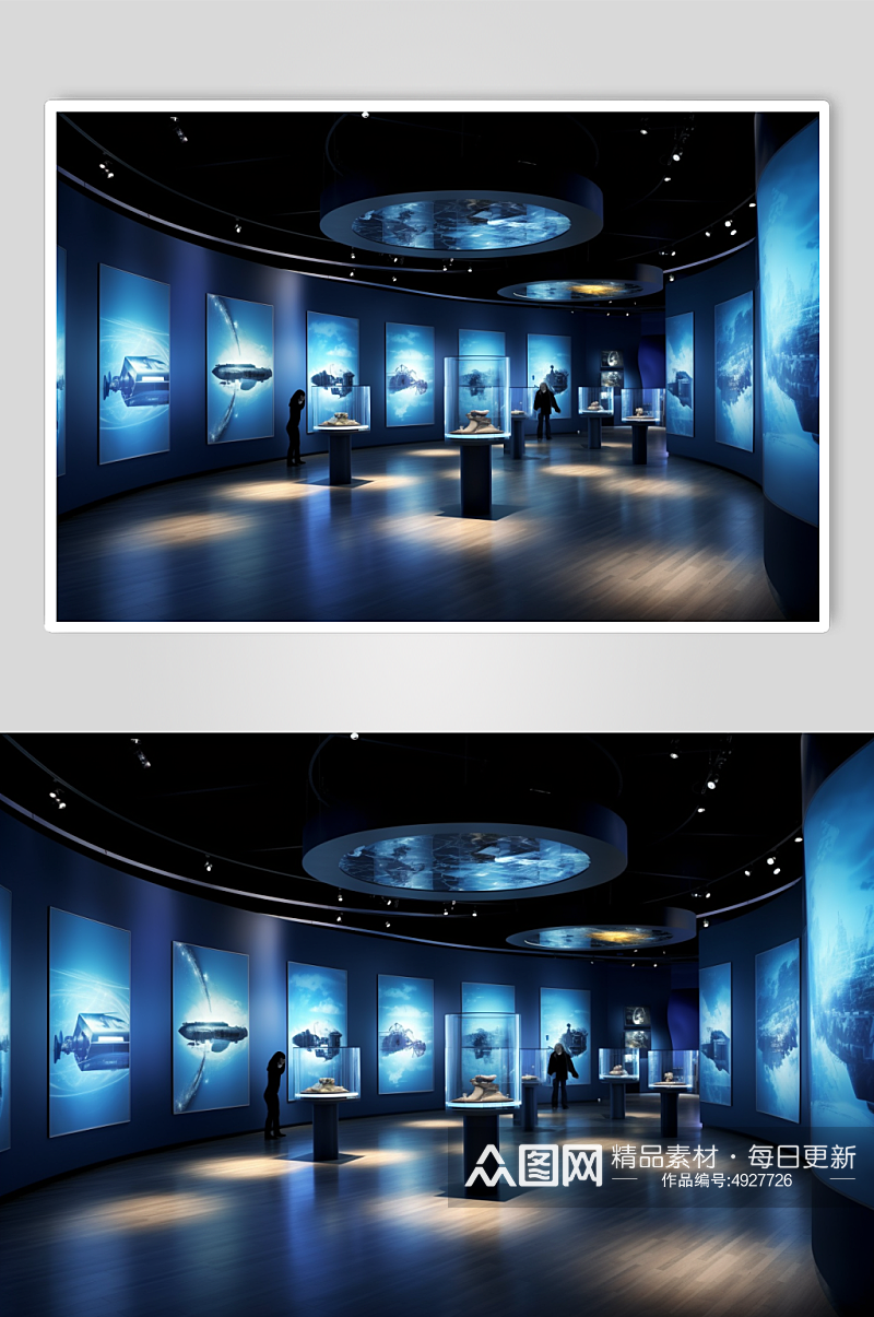 AI数字艺术高清现代科技展厅摄影图片素材
