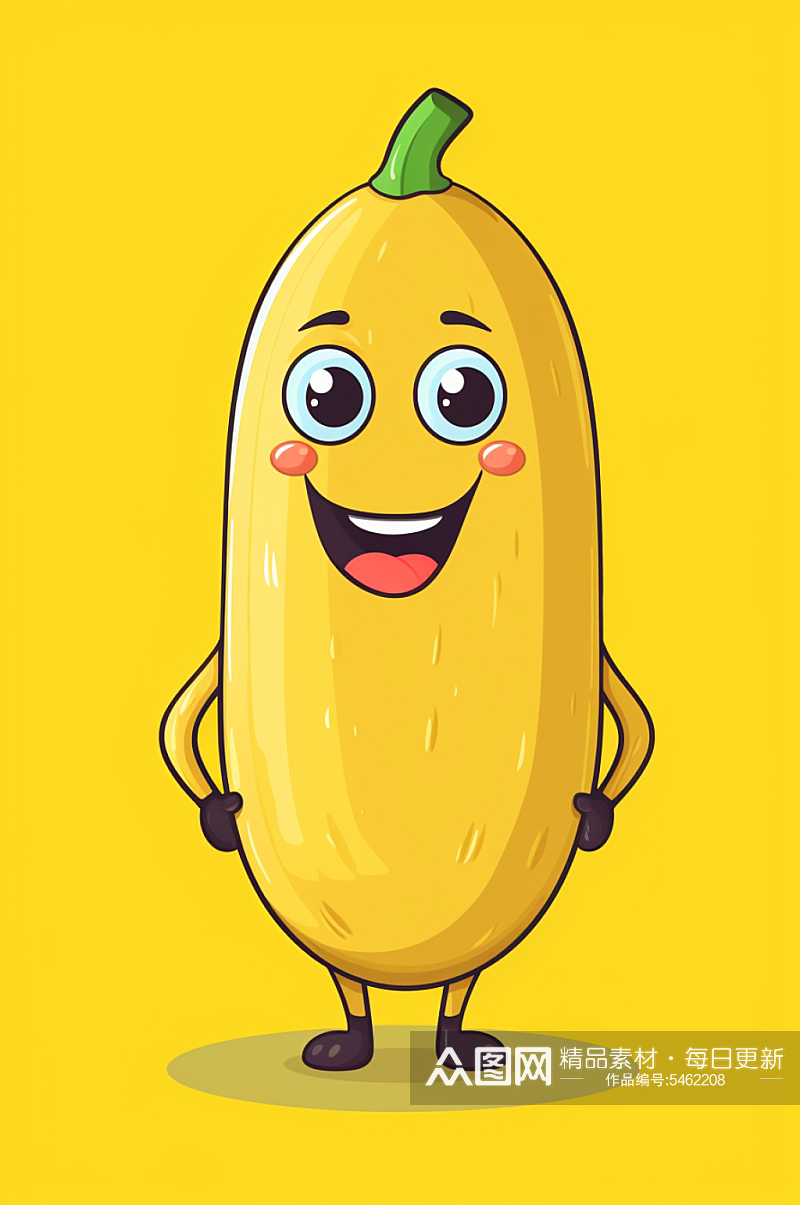 AI数字艺术拟人卡通香蕉水果插画素材
