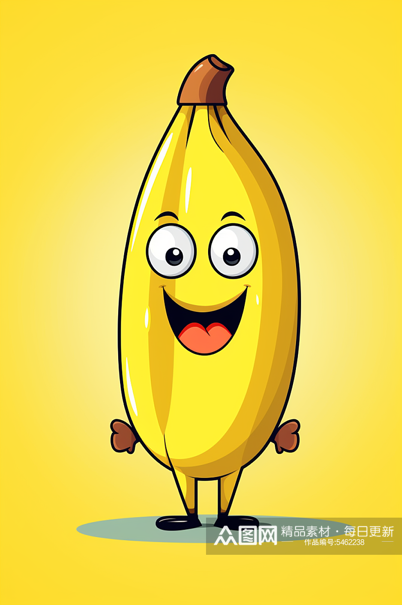 AI数字艺术拟人卡通香蕉水果插画素材
